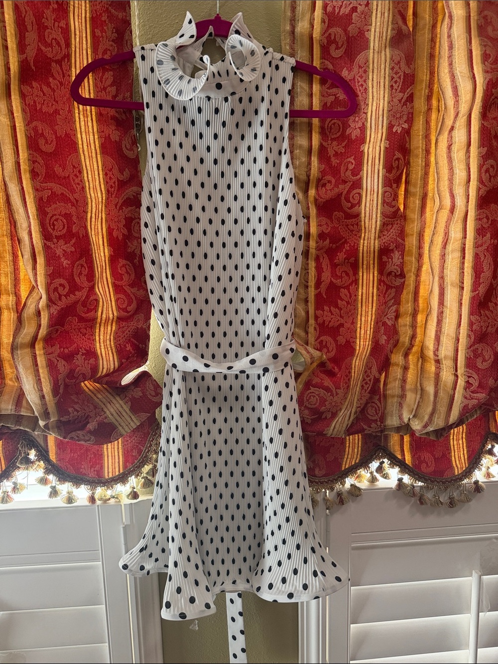 Endless Rose White Dress with Black Polka Dots